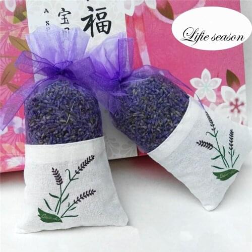 Natural Lavender Rosemary Rose Bud Dried Flower Aromatic Wardrobe Desiccant Sachet Car Liveing Room Air Refreshing