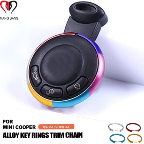 Car Auto Alloy Key Rings Key Trim Key Chain for BMW Mini Cooper Clubman Countryman R56 R57 R58 R60 R61 Car Accessories Keychain