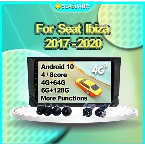6+128G For Seat Ibiza 2017 2018 2019 2020 Android Auto Multimedia Video Car Radio Navigation GPS 4G Carplay DVD No 2din 2 din