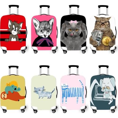 Elastic Luggage Protective Cover Case For Suitcase Protective Cover Trolley Cases Covers 3DTravel Accessories Cat Pattern T10001