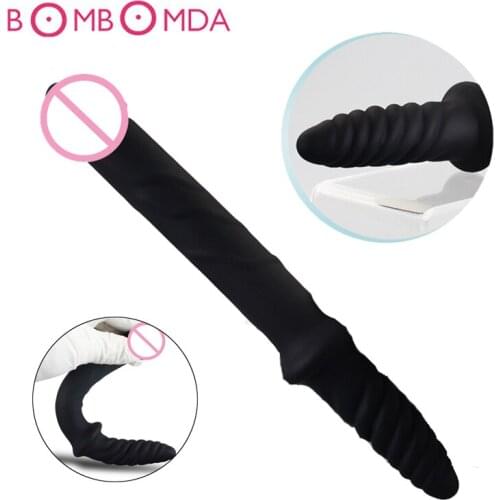 Double Head Dildo Anal Plug Prostate Massager Silicone Butt Plug G spot Stimulator Lesbian Masturbation Sex Toys For Woman Men