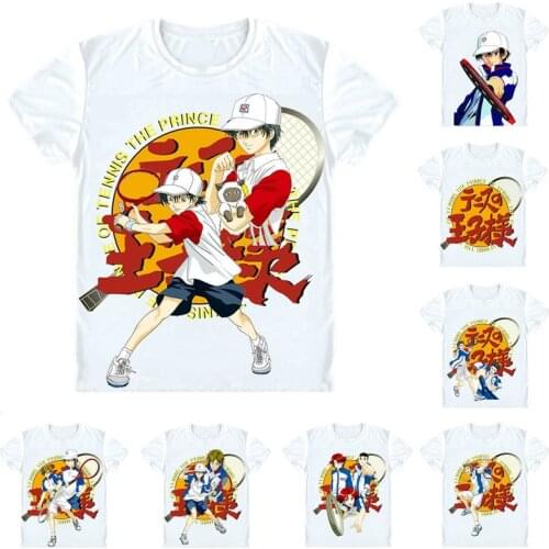 Coolprint Anime Shirt The Prince of T-Shirts Short Sleeve Tenni-Pri Ryoma Echizen Kunimitsu Tezuka Cosplay Motivs Shirts