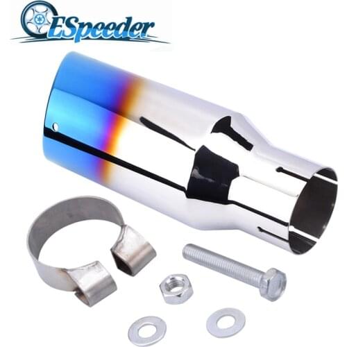 ESPEEDER Universal Exhaust Tip Pipe 63mm Tail Pipe Stainless Steel Burnt Tip Muffler Tail Silencer Car Accessories