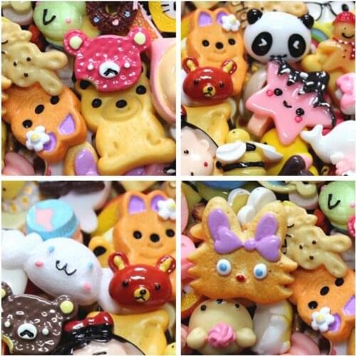 10/30/50/100Pcs Kawaii Random Mix Miniature Resin Cabochons fruits Ice Cream Candy Chocolate DIY Case Decor Charms Accessories