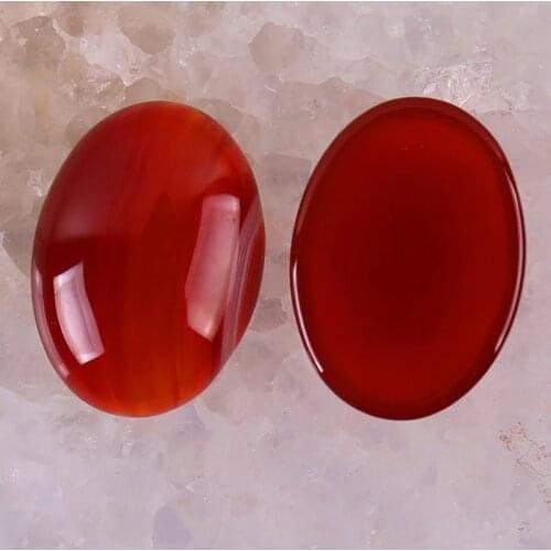 30x22MM Red Carnelian Bead Oval Cabochon CAB GEM Jewelry Making (2pcs/lot) H060