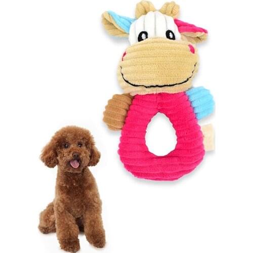 Legendog Pet Dog Toys Soft Cute Cotton Cow Shaped Dog Chewing Toys Teeth Cleaning Playing Interactive Toys For Dogs Cat Toy