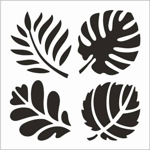 13x14cm leaves Scrapbook Stencils Spray Plastic Mold Shield DIY Cake Hollow Embellishment Printing Lace Ruler Valentine