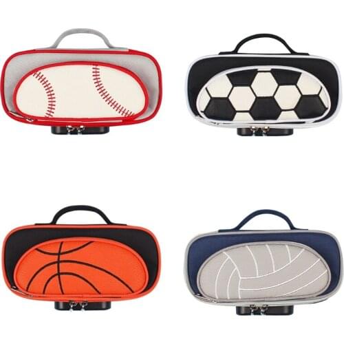 Multifunctional Large-capacity Cipher Pencil Case Sports Series Pencil Case Stationery Bag Storage Box for student Boys X3UF