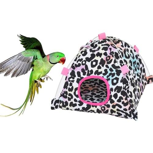 Bird Parrot Tent House Hammock Hanging Cage Nest Bed Pet Supplies With Soft Pad Multi-colored Resting And Entertaining Dwellings