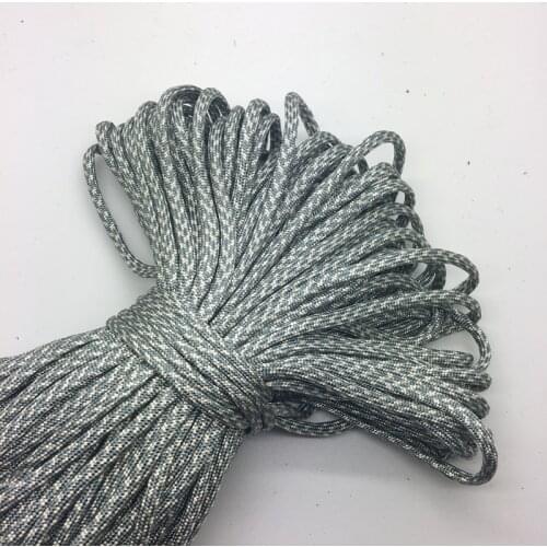 10Yards/Lot Mix color Paracord Bracelets Rope 7 Strand Parachute Cord CAMPING HiKING Yellow+gray