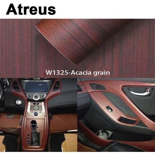 Atreus 30*100cm Premium Film Car Interior Decoration Stickers For Mercedes benz W204 W203 W211 AMG Mini cooper Skoda octavia a5