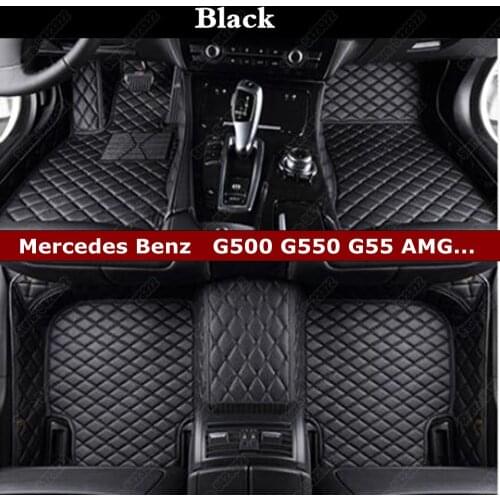 Luxury Leather Car Floor Mats for Mercedes Benz Mercedes Benz G500 G55 AMG G550 G63 AMG Car Foot Mats Automobile Carpet Cover