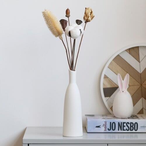 Modern Ceramic Vase Fake Flower Accessories Art Cabinet Bookcase Furnishings Crafts Home Livingroom Desktop Ornaments Decoration