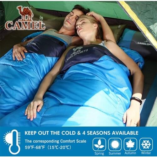CAMEL Official Sleeping Bags 1.1kg Lightweight Autumn Winter Thickened Outdoor Camping Travel Adult Warm Slipping Bag