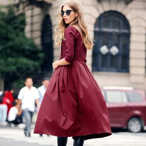 Style Autumn Windbreaker European Skirt 2020 Womens Spring Trench Coat Para As Mulheres Slim Coats WXF102