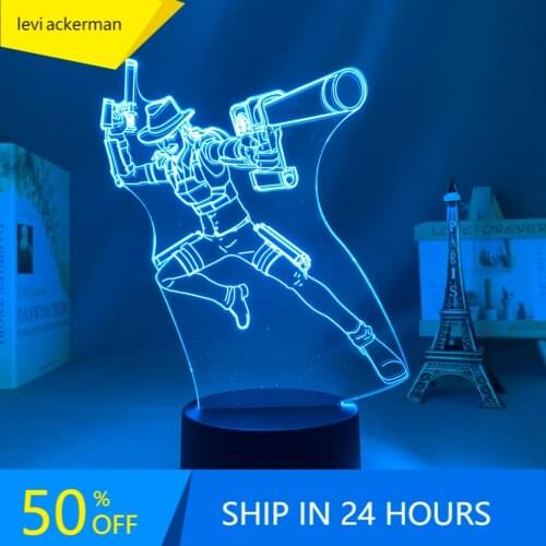 Anime Led Light Attack on Titan Kenny Ackerman for Kid Bedroom Decoration Child Birthday Gift Manga AOT Attack on Titan 3d Lamp