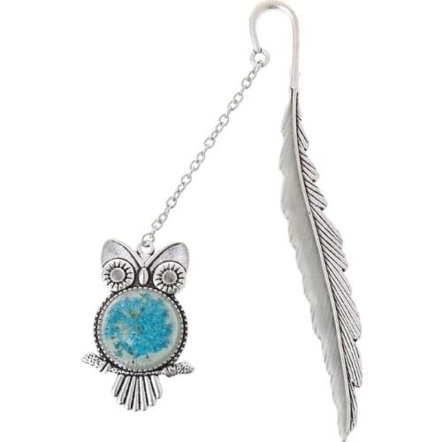 Glow In The Dark Luminous Book Marker Creative Feather Clover Bookmark Label School Office Stationery