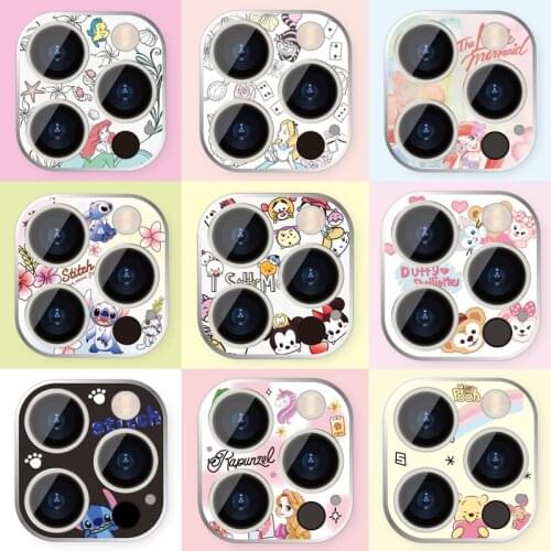 Cartoon Disney Mickey Minnie Camera Protector Case for iPhone12 Camera Film Protector for iPhone11 ProMax Lens Protective Film