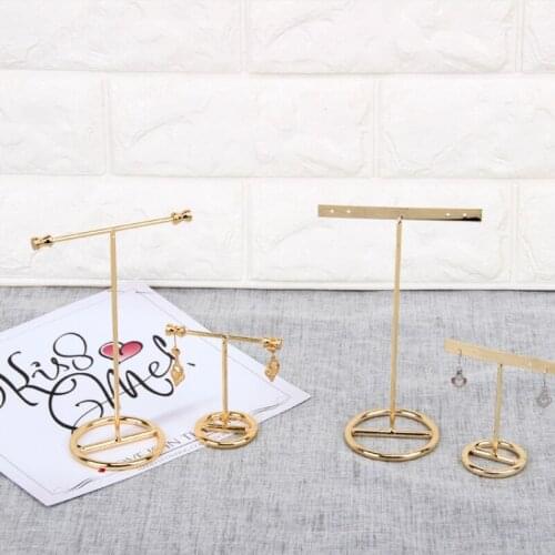 2 Pcs/Set Earrings Shelf Jewelry Display Rack T Shape Stand Show Charms Universal Professional Showcase Boutique