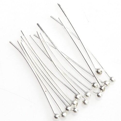 2017 Hot Selling 100Pcs Silver Tone Ball End Pins Jewelry Making Findings DIY Crafts Headpins