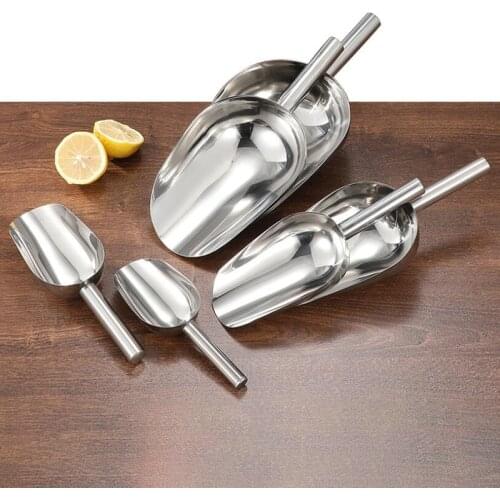 5 Size Candy Bar Buffet Commercial Scoops Bar Home Ice Scooper Shovel Food Flour Candy Scoop New Stainless Steel Ice Scraper