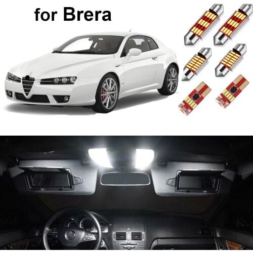 9Pcs Canbus LED Interior Light Kit for Alfa Romeo Brera 2006 2007 2008 2009 2010 Dome Map Trunk Door Glove Box Light No Error