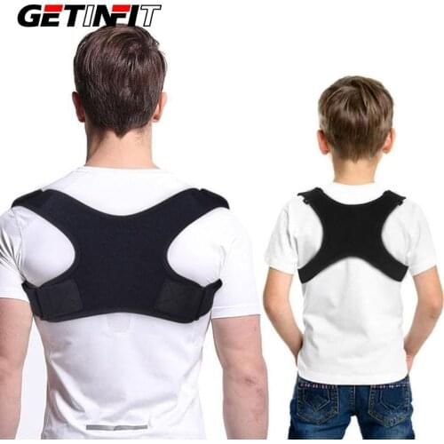 Getinfit Adjustable Medical Back Posture Corrector Clavicle Spine Back Shoulder Lumbar Brace Support Belt Posture Correction