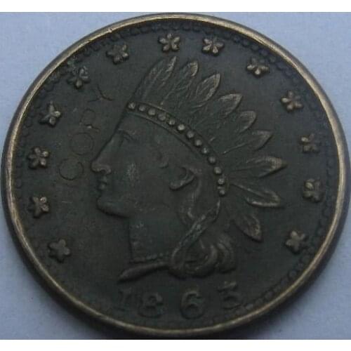 Civil war 1863 copy coins #4