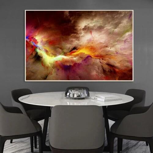 Orange Cloud Landscape Oil Painting Abstract Canvas Picture Wall Art Living Room Nordic Poster Printing Home Decoration Print On