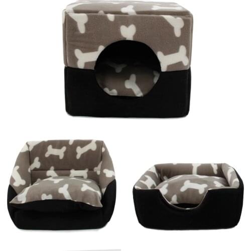Pet Dog Multi-functional House Bed Puppy Kennel Warm Doggie Sofa Dog House Cat Nest Pad Mat For Small Medium Dog Pet Supplies
