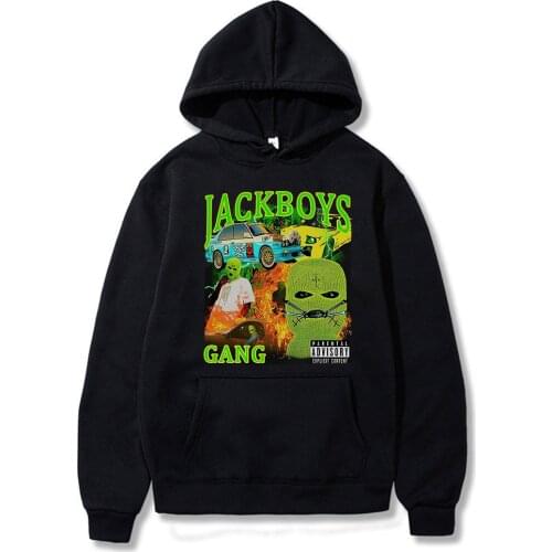 2021 New Style Tops Jackboys Gang Travis Scott Printed Popular Couple Oversize Hoodies Hip-pop High Quality Wears Loose Clothing