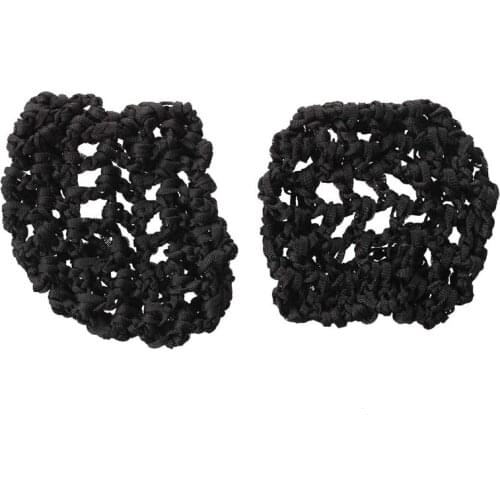 NEW-Cover chignons dancing and skating girls' black hair net, 2 pcss