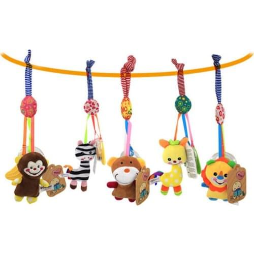 New Hot Infant Toys Mobile Baby Plush Toy Bed Wind Chimes Rattles Bell Toy Baby Crib Bed Hanging Bells Toys SA972822