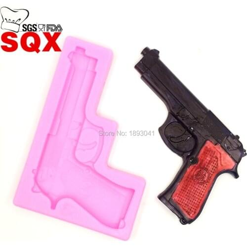 Pistol chocolate mold silicone mold cooking tools cream ice cream mold chocolate mold bakeware tool MR47