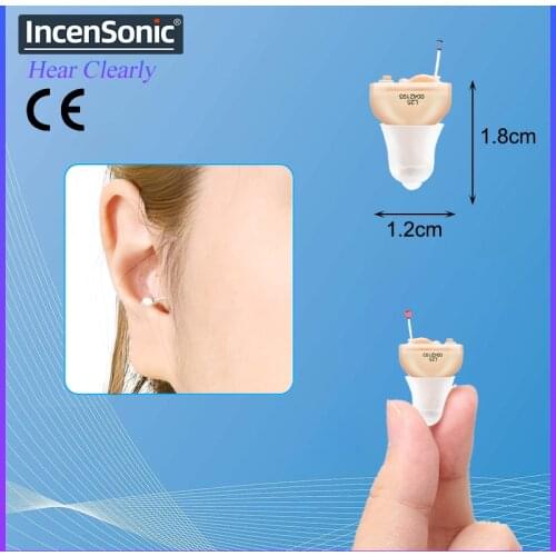Hearing Aids Audifonos Noise Cancelling ITC Digital Adjustable Volume Control L25 Small Sound Amplifier