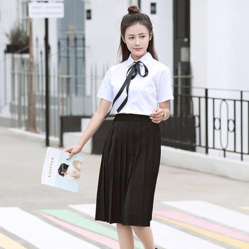Female school uniforms set 2018 new style male college wind JK high school students shirt uniforms performance suit two-piece