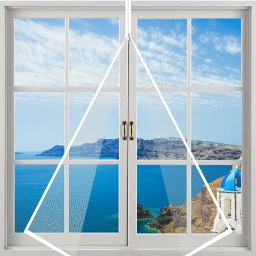 130-140-150 Mosquito Nets Customized for Window With Zipper Mosquito Screens Curtain Balcony Simple Door and window Screen