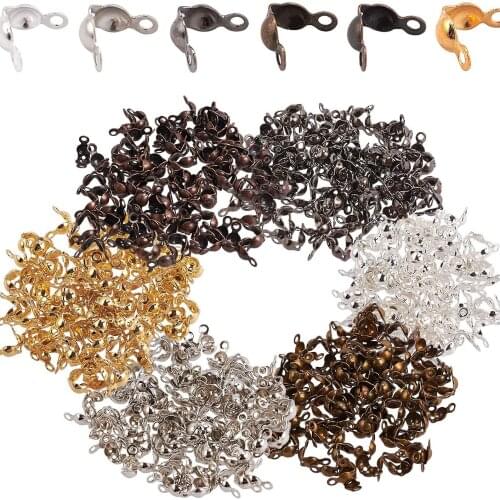 200pcs Connector Clasp Fitting Ball Chain Calotte End Crimps Beads Bracelets Connector Clasp Components Diy For Jewelry Making