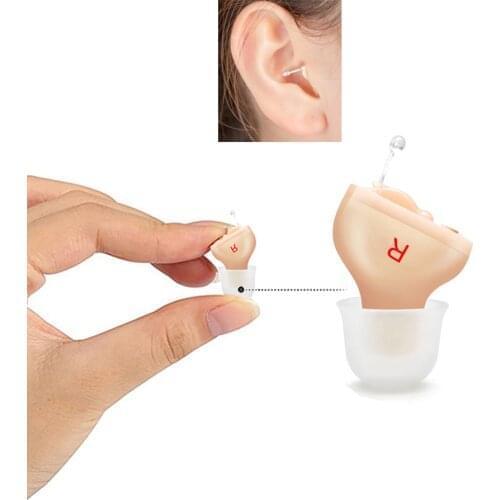 2021 Hearing Aids Audifonos for Deafness/Elderly Adjustable Micro Wireless Mini Size Invisible Hearing Aid Ear Sound Amplifier