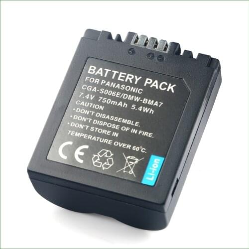 CGA-S006 CGA S006 Batteries Battery for Panasonic Lumix CGR-S006 DMC FZ35 FZ30 FZ38 FZ7 FZ8 FZ50 FZ18 FZ28 BP-DC5 V-LUX1