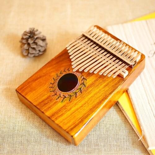 Bull Mahogany Kalimba Thumb Piano 17 Keys, Portable Personal Finger Piano Gifts Easy Play For Kids Adults Beginners Professinals