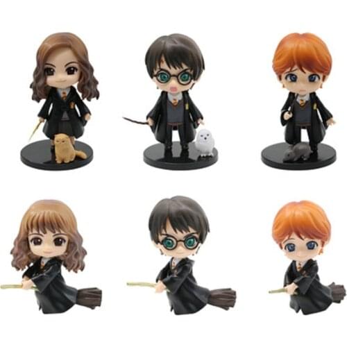 6Pcs/Set QPosket harried Weasley Ron Granger Snape PVC Action Figure Toy Potter Doll collection kids Christmas Birthday Gift