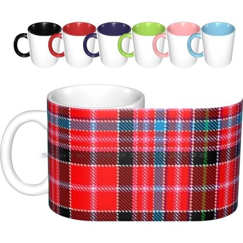 Aberdeen District Tartan Ceramic Mugs Coffee Cups Milk Tea Mug Aberdeen District Tartan Pattern Scotland Fashion Streetwear
