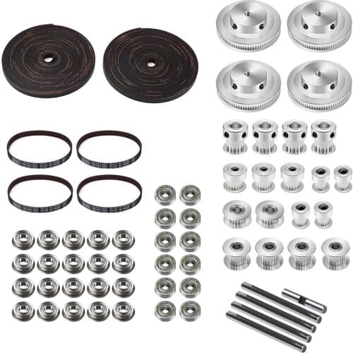 GT2 Timing Belt Drive Kit 625 F695 Bearing Pulley Wheel Idler Shaft Compatible with Voron V2.4 3D Printer Motion Parts