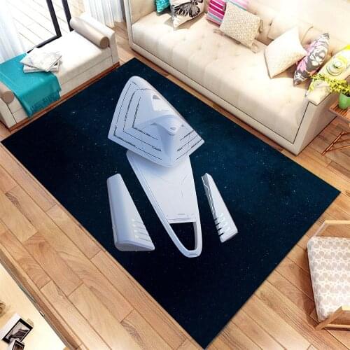 Space Ship 4 Pattern Non Slip Area Carpet, Modern Rug, Corridor Carpet, 3d Print Carpet, Kids Room Rugs,Arts Rug, ncc-1701
