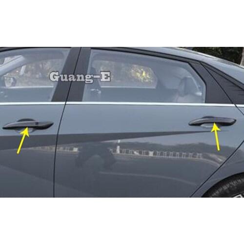 Car Cover Detector Stick Frame Lamp Trim External Door Handle Armrest Holder Parts 8pcs For Hyundai Elantra Avante 2021 2022
