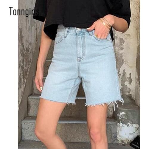 Tonngirls Summer High Waist Jeans Shorts Casual Light Blue Push Up Jeans Shorts Y2k Vintage Denim Shorts Bermuda Femme Outfits