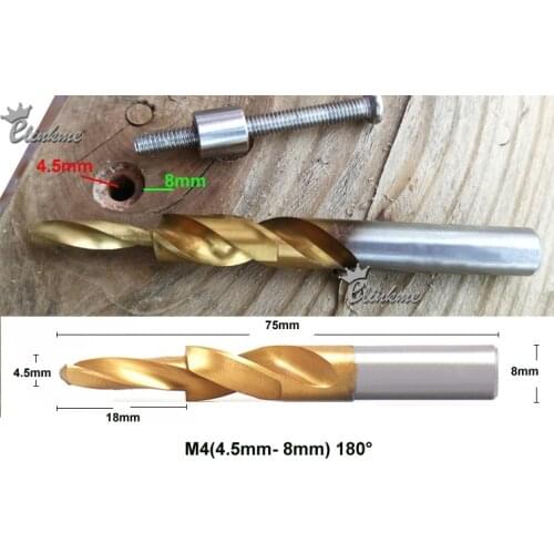 4.5mm to 8.5 mm 180 Angle straight shank step HSS M35 Metal Drill for Corby Bolt