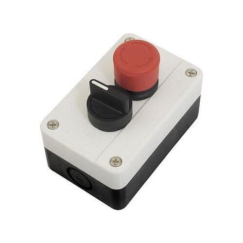 Momentary 3-Position Selector N/C Emergency Stop Sign Push Button Switch Station