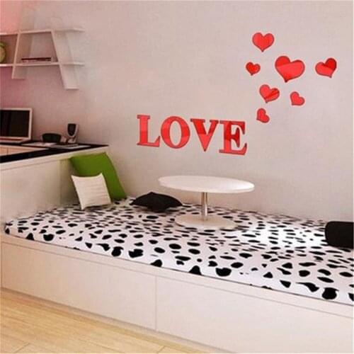 Heart Wall Paste Love Mirror Wall Paste Home Wall Paste